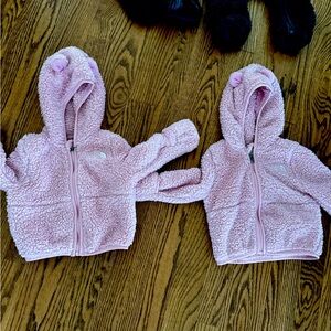 North face x 2 Sherpa jackets 6-12 months